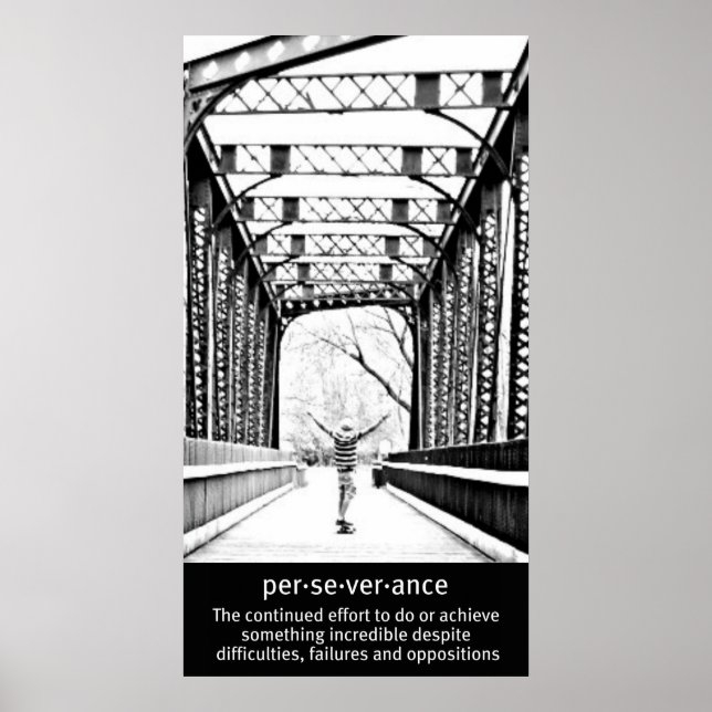 Póster La Perseverancia Perfecta De La Longboard (Frente)