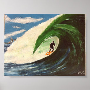 Póster La persona que practica surf que practica surf el
