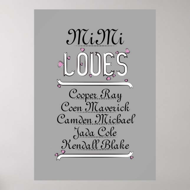 Póster La Personalizada Mimi Ama Sus Abuelas (Frente)