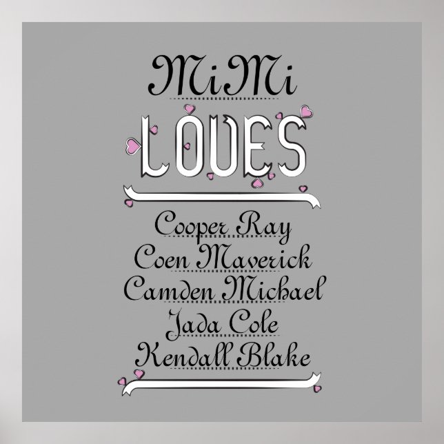 Póster La Personalizada Mimi Ama Sus Abuelas (Frente)