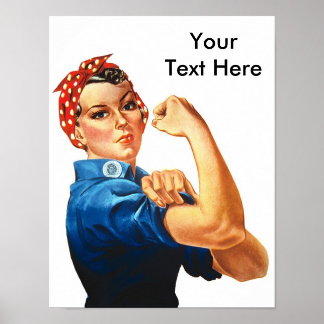 Póster La personalizado moderna Rosie the Riveter (Frente)