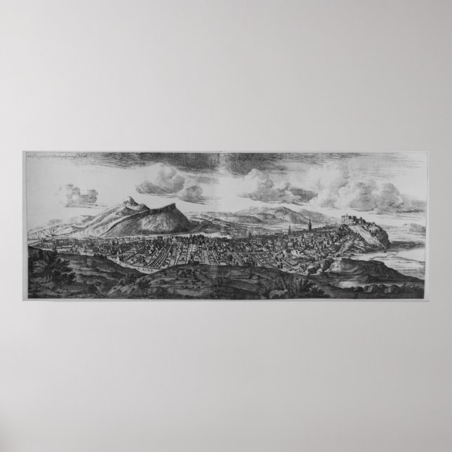 Póster La perspectiva de Edimburgo desde el norte (Frente)