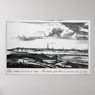 Póster La perspectiva de la ciudad de Glasgow