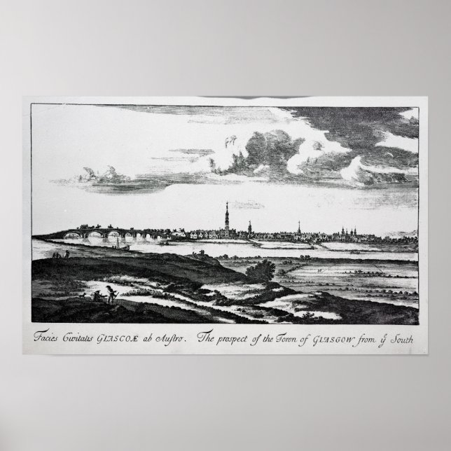 Póster La perspectiva de la ciudad de Glasgow (Frente)