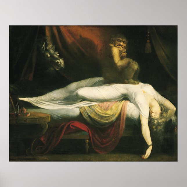 Póster La Pesadilla, Henry Fuseli (Frente)
