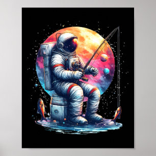Póster La Pesca De Astronautas En Niños Del Espacio Chica
