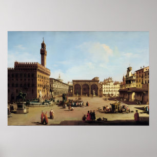 Póster La Piazza della Signoria en Florencia
