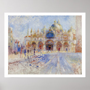 Póster La Piazza San Marco, Venecia, 1881 (aceite sobre l