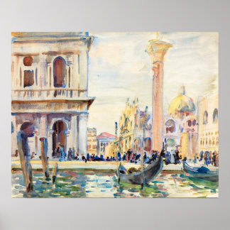 Póster La Piazzetta (aproximadamente 1911) de John Singer