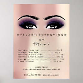 Póster La piel rosa violeta Makeup Ojos baja los precios