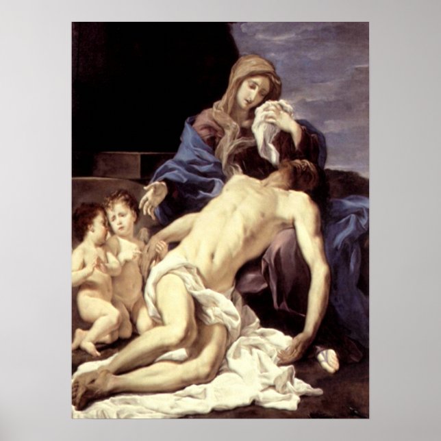 Póster La Pieta - Lamentación de Cristo - Baciccio (Frente)