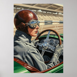 Póster LA PILOTE DE CURSE (El conductor de la Carreras) -