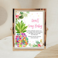 La piña tropical floral no dice bebé