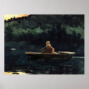 Póster La pintura al acuarela The Rise de Winslow Homer