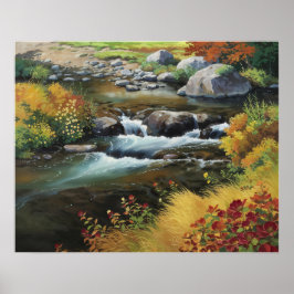 Póster La pintura al óleo de otoño cautivadora al estilo 