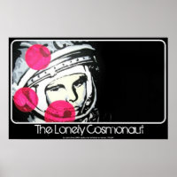 La pintura de Cosmonauta en un Poster