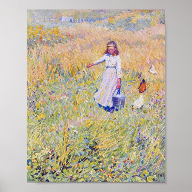 Póster La pintura de la pequeña trabajadora de Helen McNi (Frente)