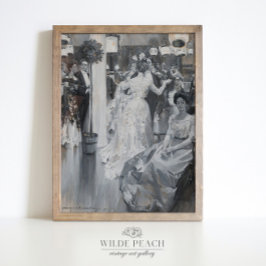 Póster La pintura de moda Gala Vintage de las mujeres Pos
