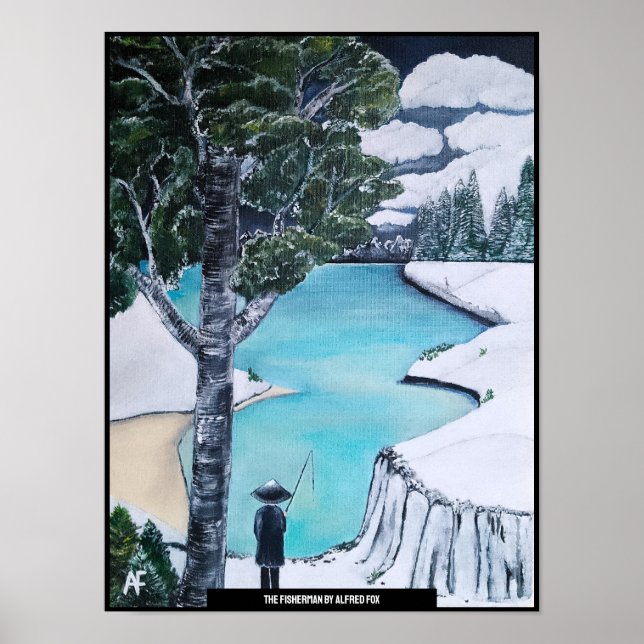 Póster La pintura de pescadores de Alfred Fox (Frente)