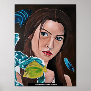 Póster La pintura de un amante cruzada por la estrella de