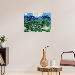 Póster La pintura de Van Gogh, Olivos con Alpilles