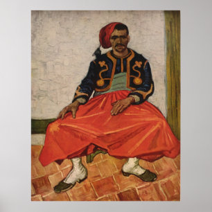 Póster La pintura de Vincent van Gogh "el Zouave" (1888)