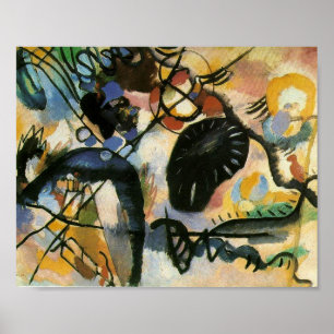 Póster la pintura de Wassily Kandinsky, mancha negra,