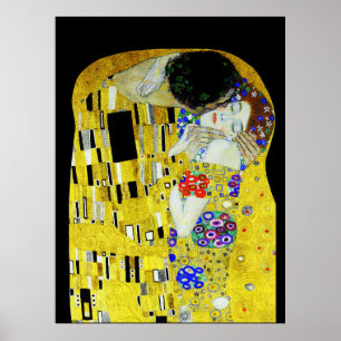 Póster La pintura del beso de Gustav Klimt