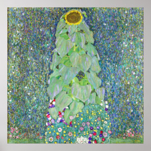 Póster La pintura del girasol de Gustav Klimt 