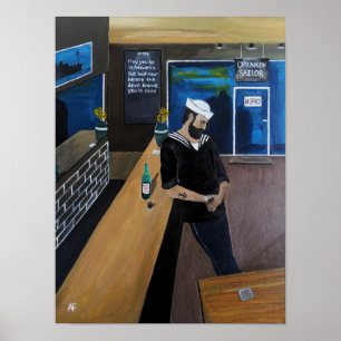 Póster La pintura del marinero borracho de Alfred Fox