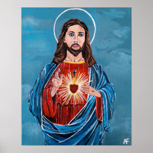 Póster La pintura del Sagrado Corazón de Alfred Fox
