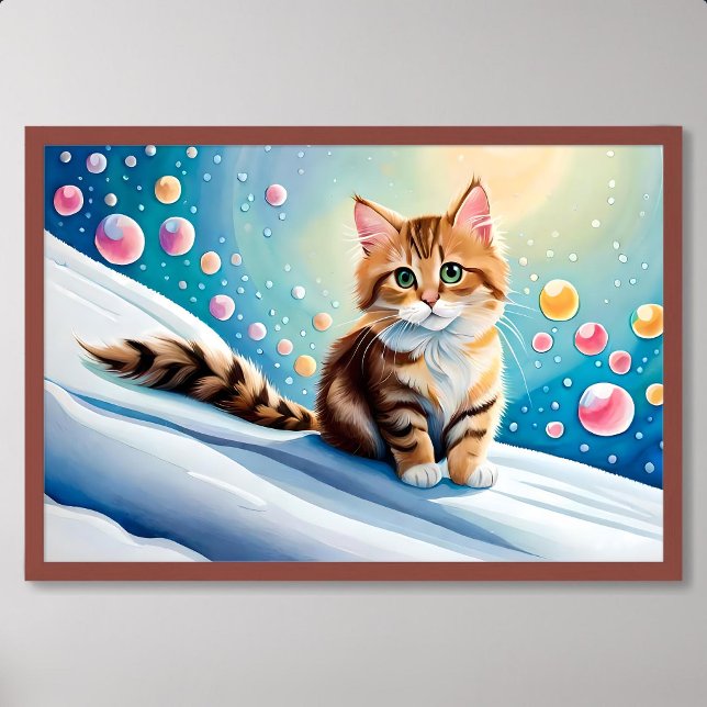 Póster La pintura Kitty lleva la risa a la dulce sala de  (Kitty Painting Brings Laughter to Sweet Playroom)