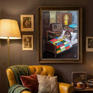 Póster La pintura La emisión de medianoche de Alfred Fox
