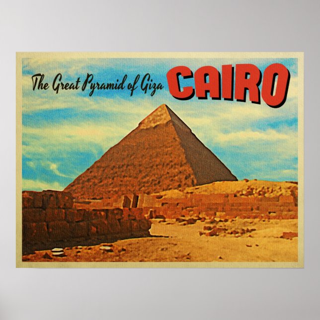Póster La pirámide de Giza El Cairo Egipto (Frente)