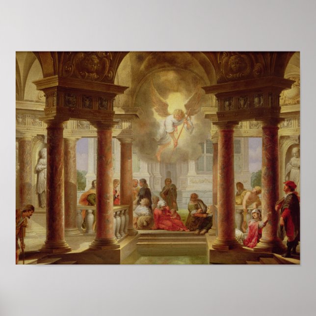 Póster La piscina de Bethesda, 1645 (Frente)