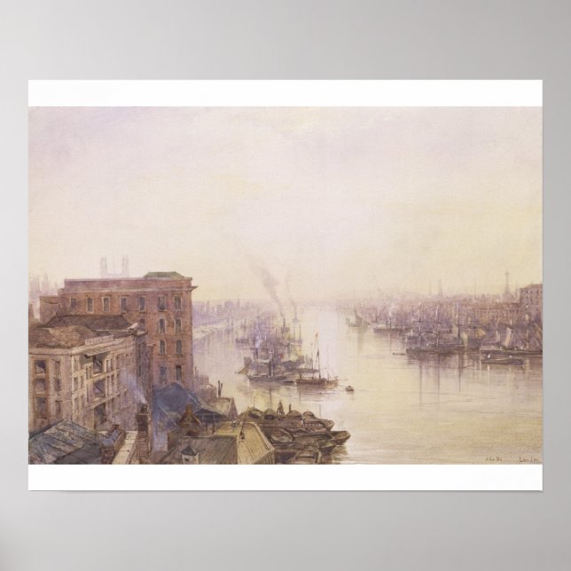 Póster La piscina del Hotel Adelaide, el puente de Londre (Frente)