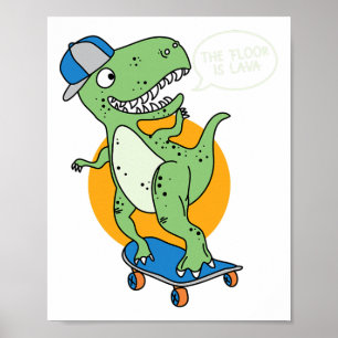 Póster La Piso Es Lava Ropa de Skateboard