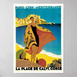 Póster La Plage de Calvi, Corse