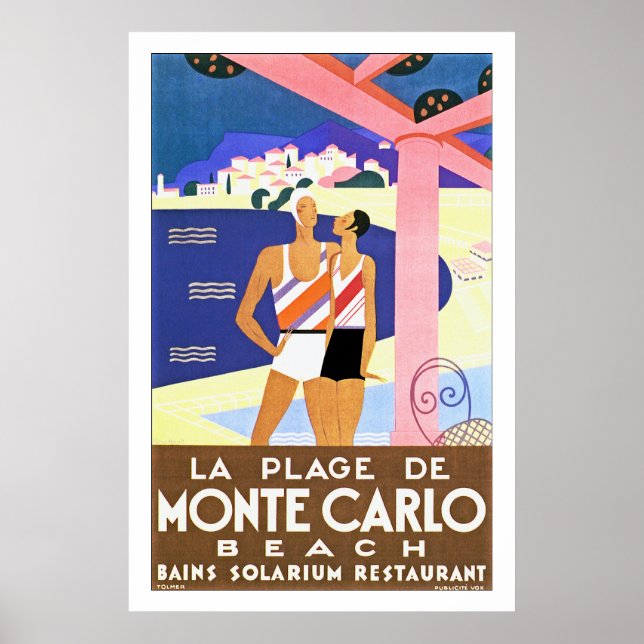 Póster La Plage de Monte Carlo (Frente)