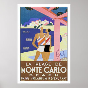 Póster La Plage de Monte Carlo