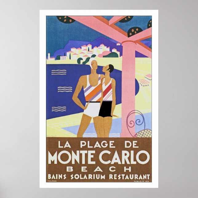 Póster La Plage de Monte Carlo (Frente)