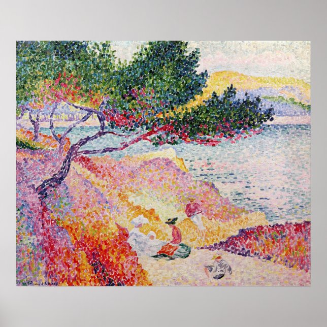 Póster La Plage de Saint-Clair, 1906-07 (Frente)