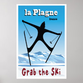 Póster La Plagne, Francia, esquí