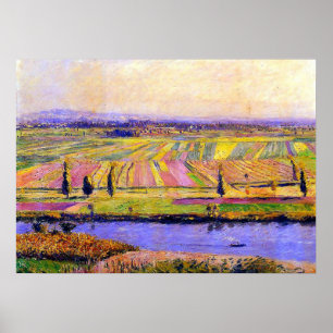 Póster La Plaine de Gennevilliers de Caillebotte
