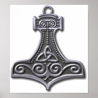 Póster La plata martillo de Thor