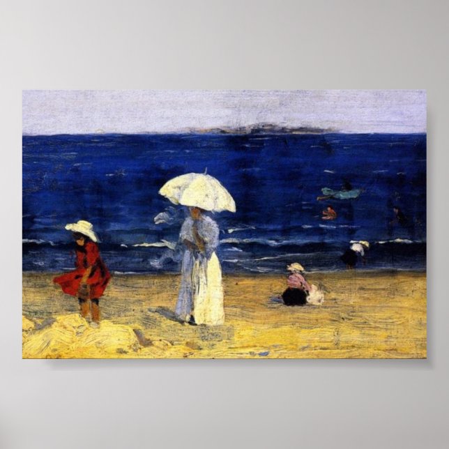 Póster La playa de Dinard , Clarence Gagnon (Frente)