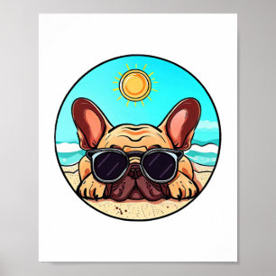 Póster La playa de Frenchie