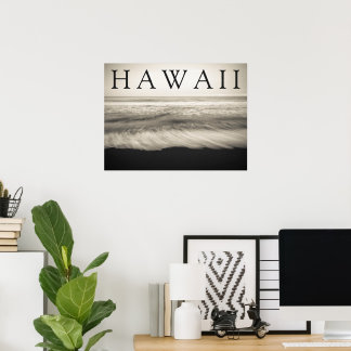 Póster La playa de la Isla Grande de Hawái