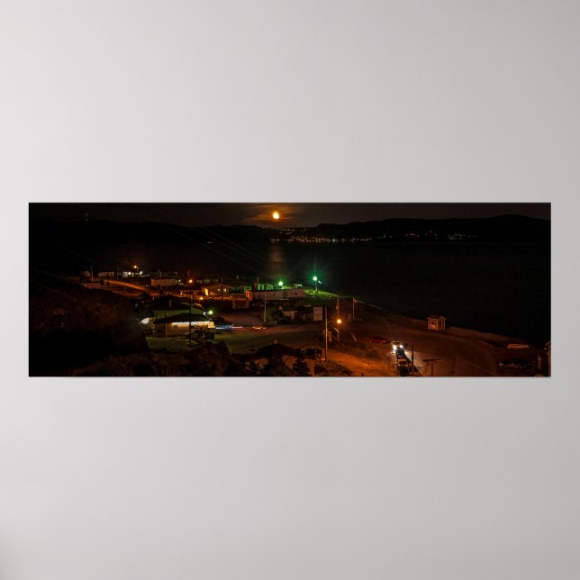 Póster La playa de noche (Frente)