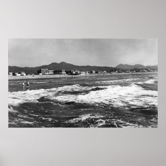 Póster La playa de Oregon, la foto acuática (Frente)